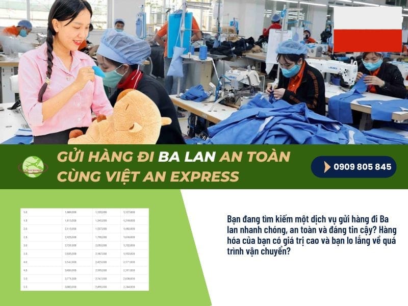 Gửi Hàng đi Ba Lan, bảng giá gửi hàng đi Ba Lan 2024 Gửi hàng đi Balan an toàn, giá rẻ