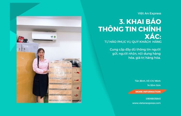 Khai báo thông tin gửi hàng chính xác