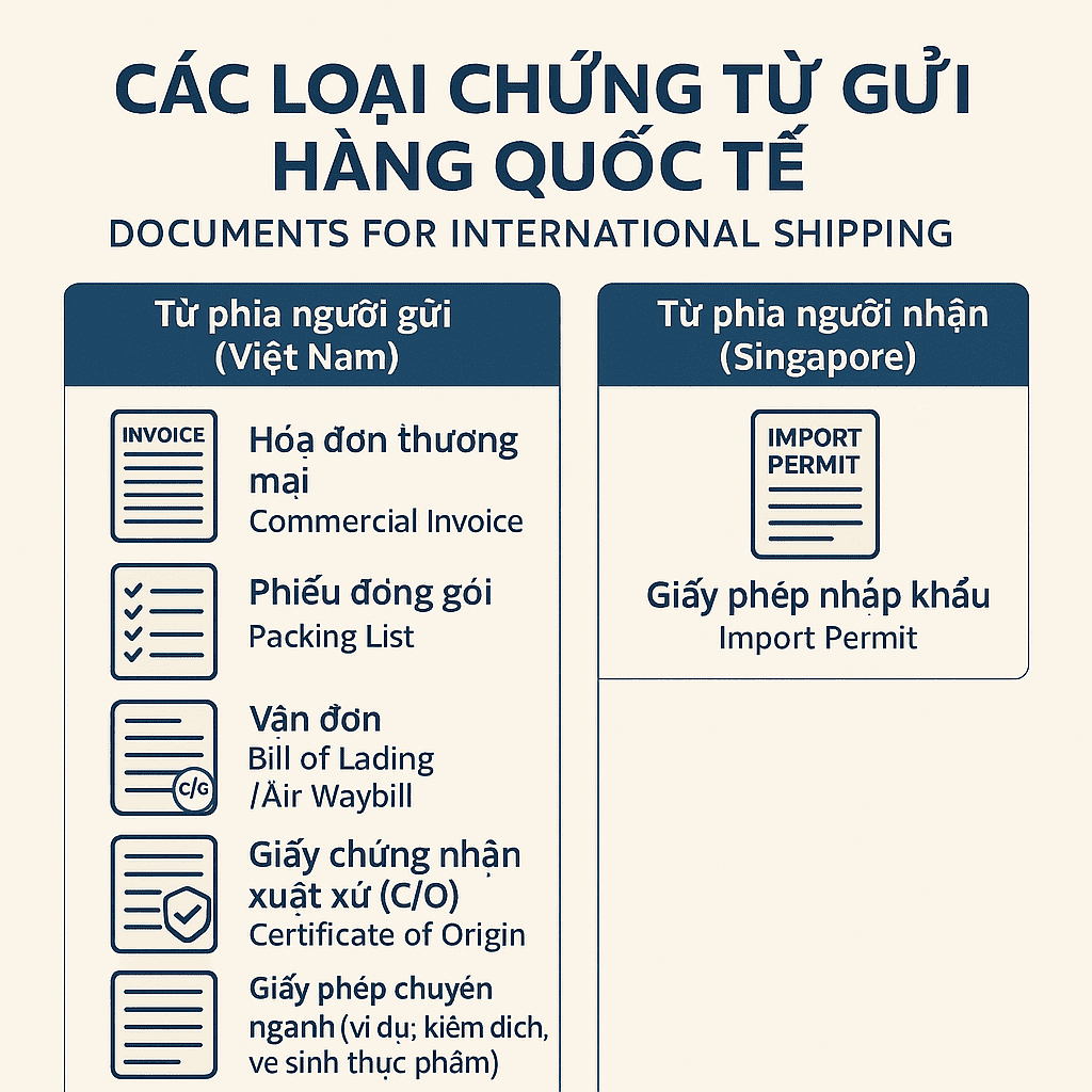 hưỡng dẫn gửi hàng đi singapore
