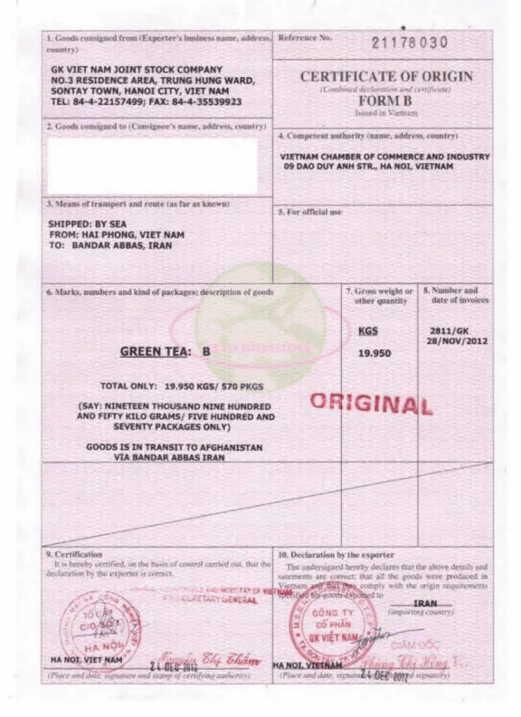 CO CQ là gì trong xuất nhập khẩu